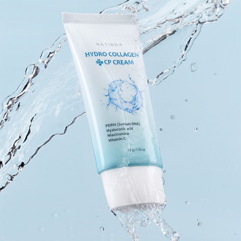 NATINDA Hydro Collagen Salmon PDRN CP Cream 50g for Skin Regeneration Elasticity and Brightening Daily Repair - Made in Korea